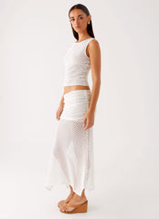 Genesis Midi Skirt - White
