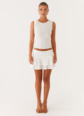 Lisbon Mini Skirt - White