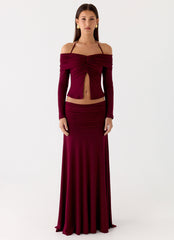Thorness Maxi Skirt - Plum