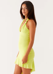Valeria Mini Dress - Sunny Lime
