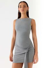 Everly Mini Dress - Grey