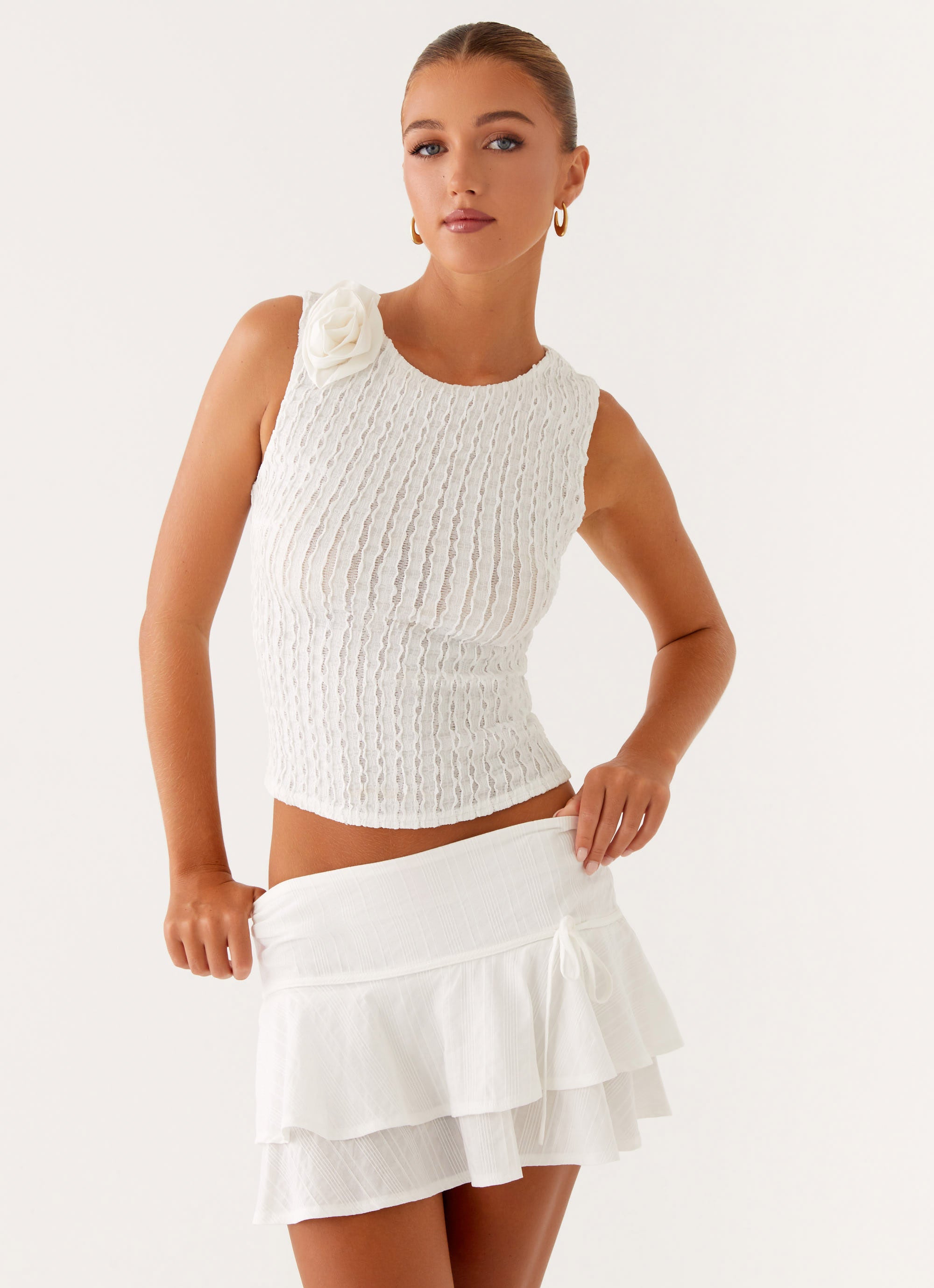Lisbon Mini Skirt - White