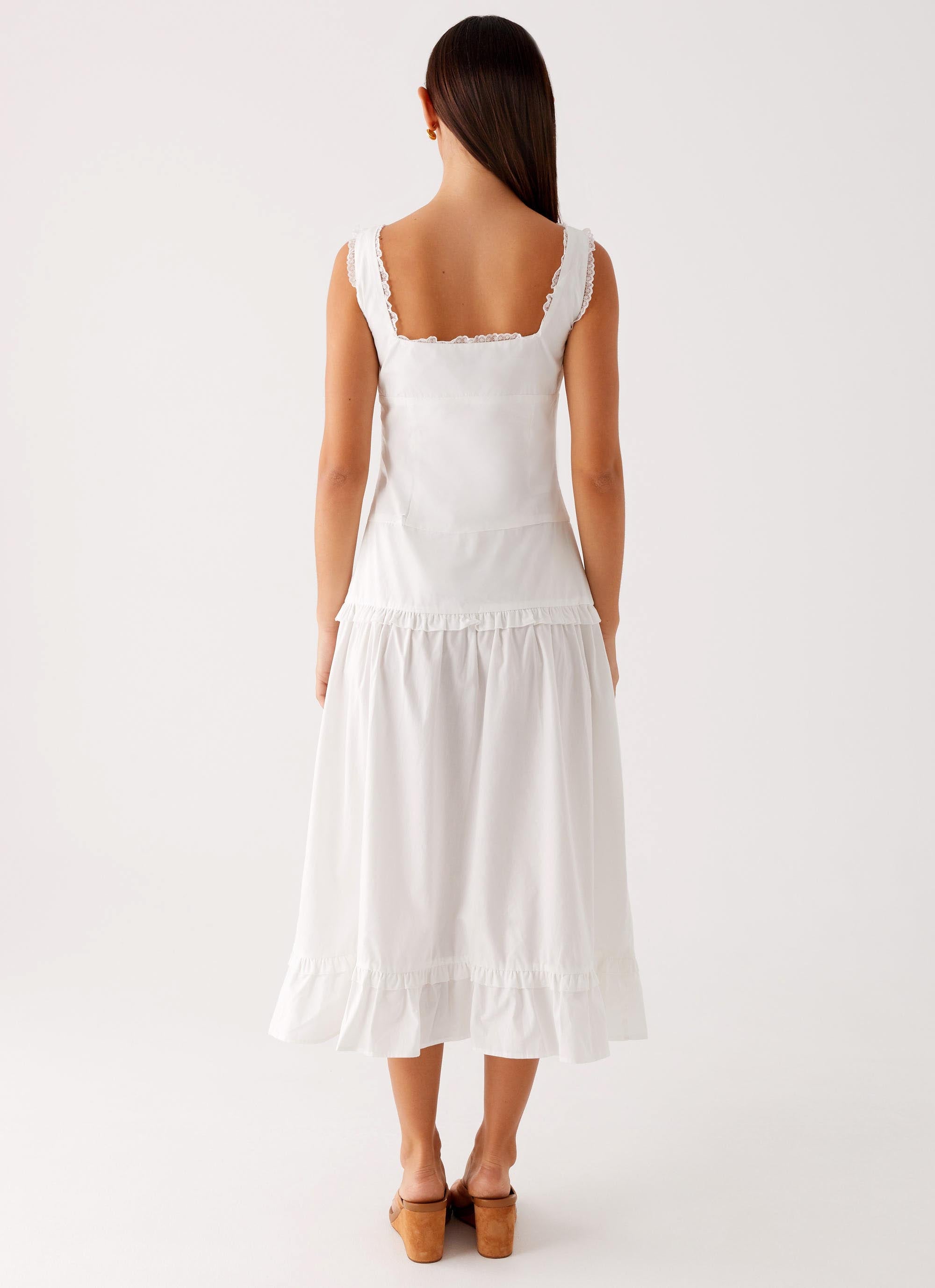 Quinn Midi Dress - White