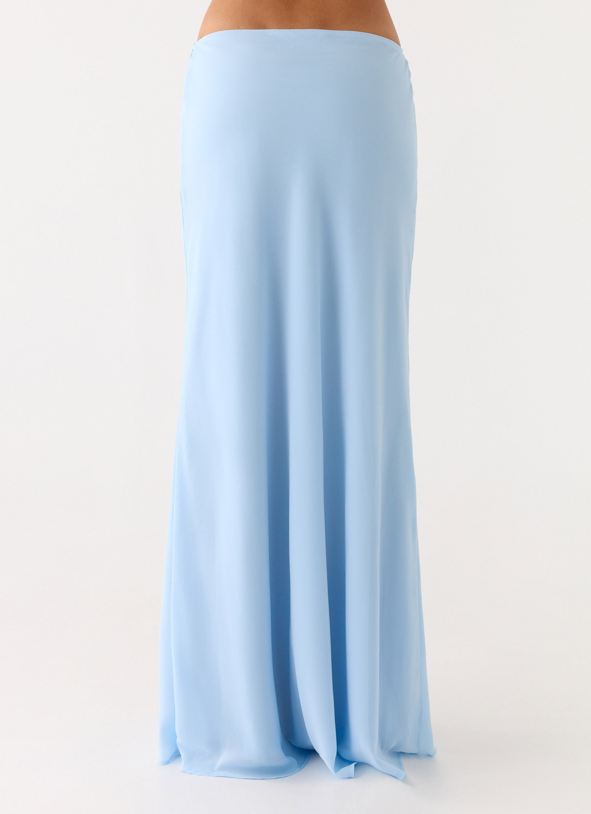 Star Girl Chiffon Maxi Skirt - Blue