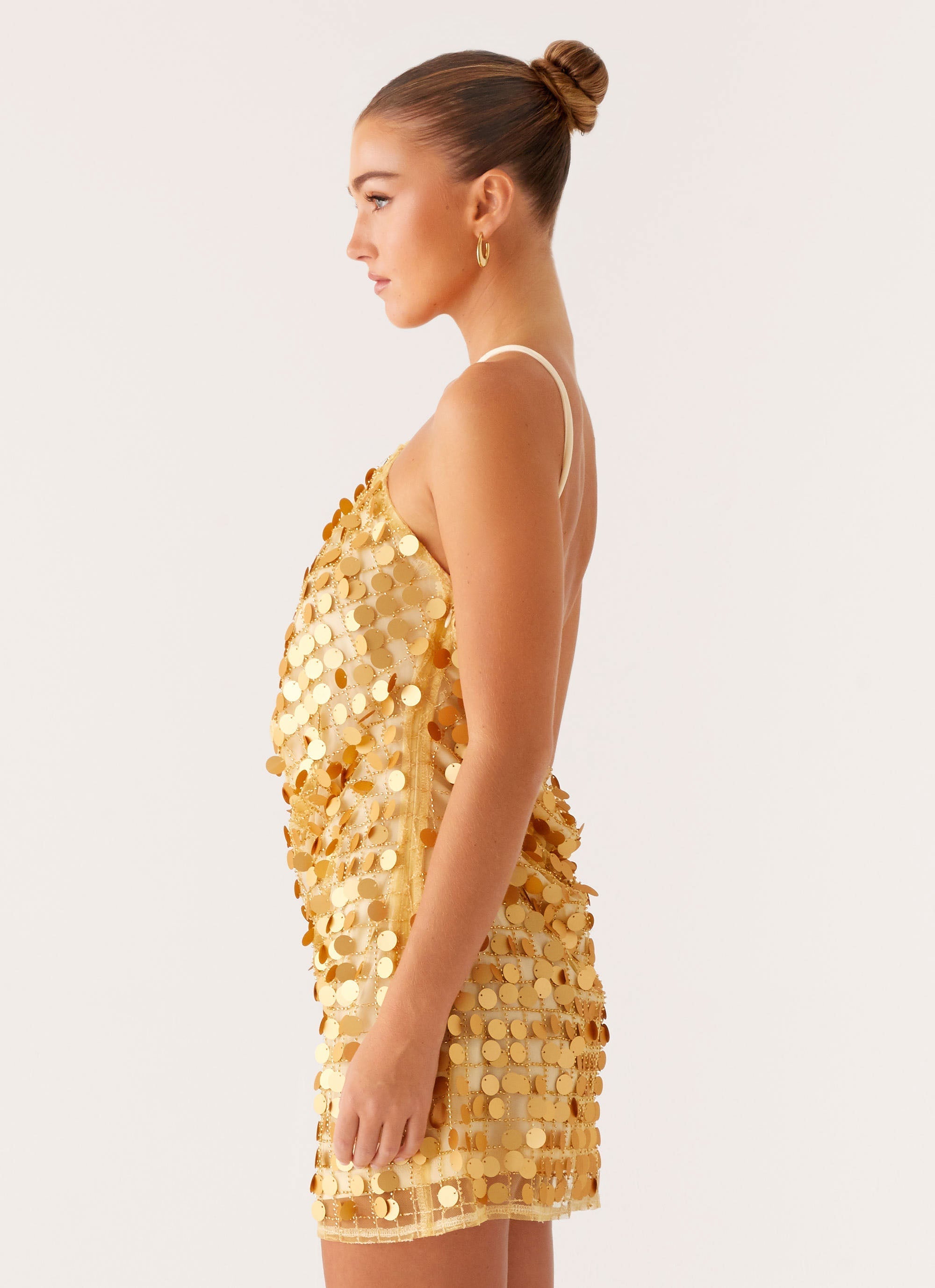Xander Sequin Mini Dress - Gold