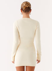 Zaffia Knit Mini Dress - Ivory